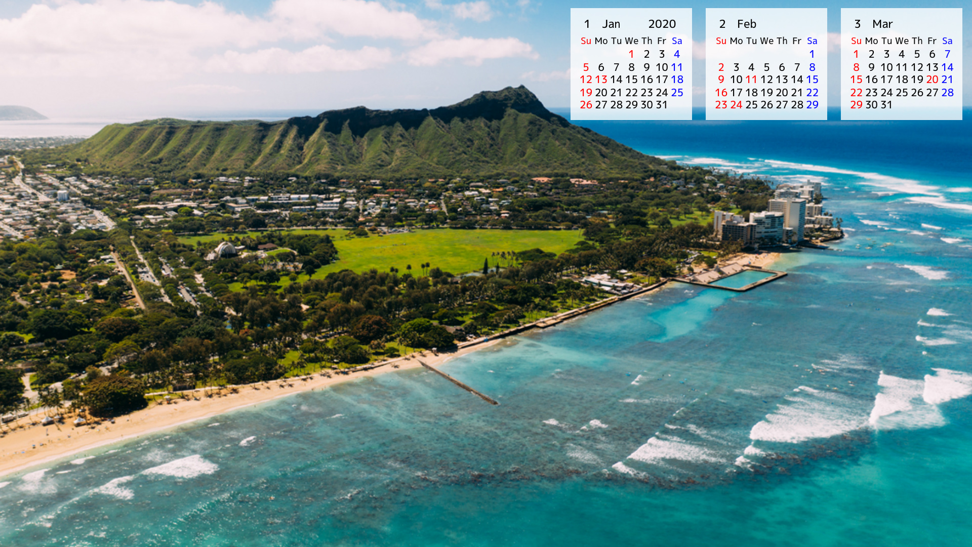 ハワイ壁紙カレンダー2020 ダウンロード｜ハワイ州観光局ニュース｜allhawaiiオールハワイ